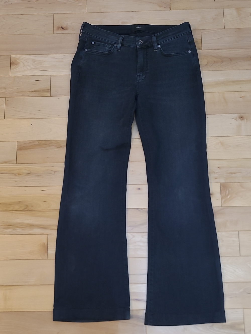 7 For All Mankind Women's Size 30 (I Think) Black Flared Jeans